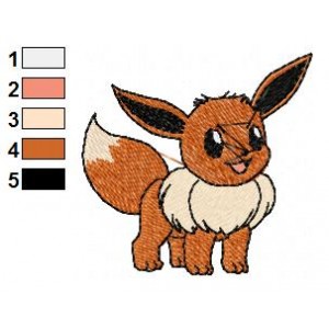Pokemon Eevee Embroidery Design